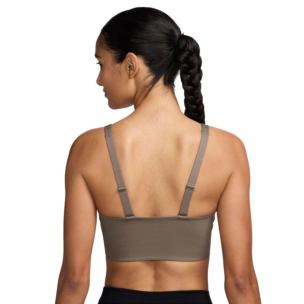 Nike Womens Alate Medium Support Longline Padded Sports Bra Brown M C-E - Brown slider