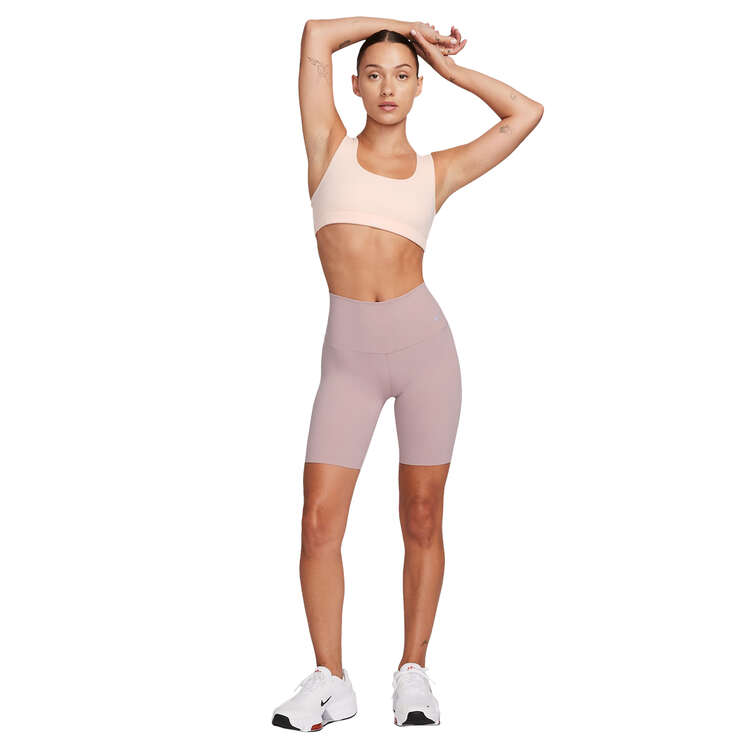 Nike Womens Dri-FIT Alate All U Ribbed Sports Bra - Pink slider