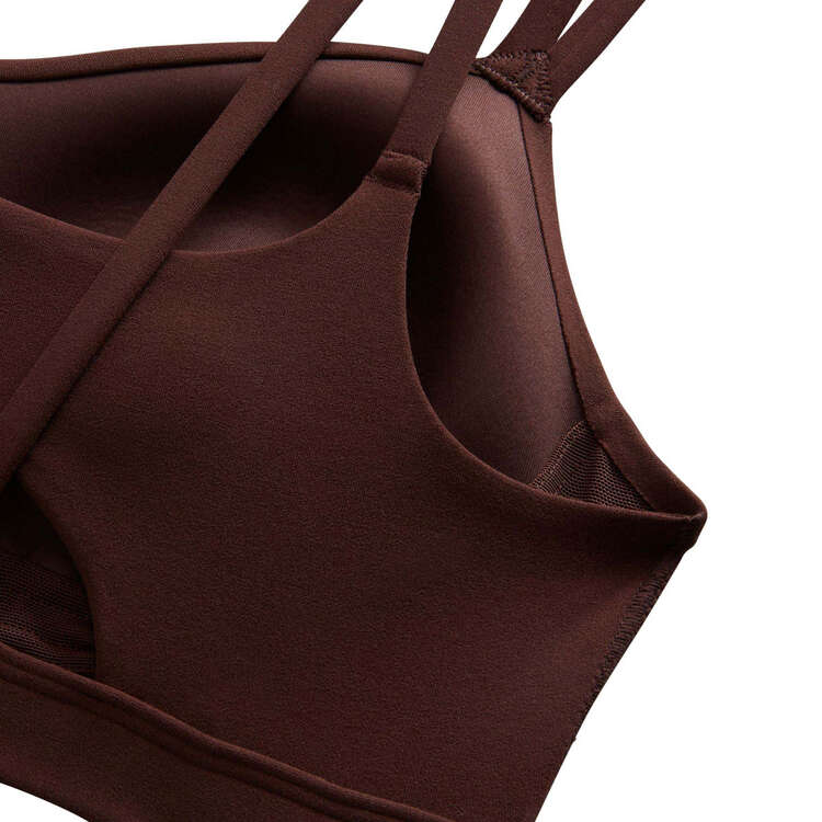 Nike Womens Dri-FIT Alate Trace Light Support Padded Strappy Sports Bra - Brown slider