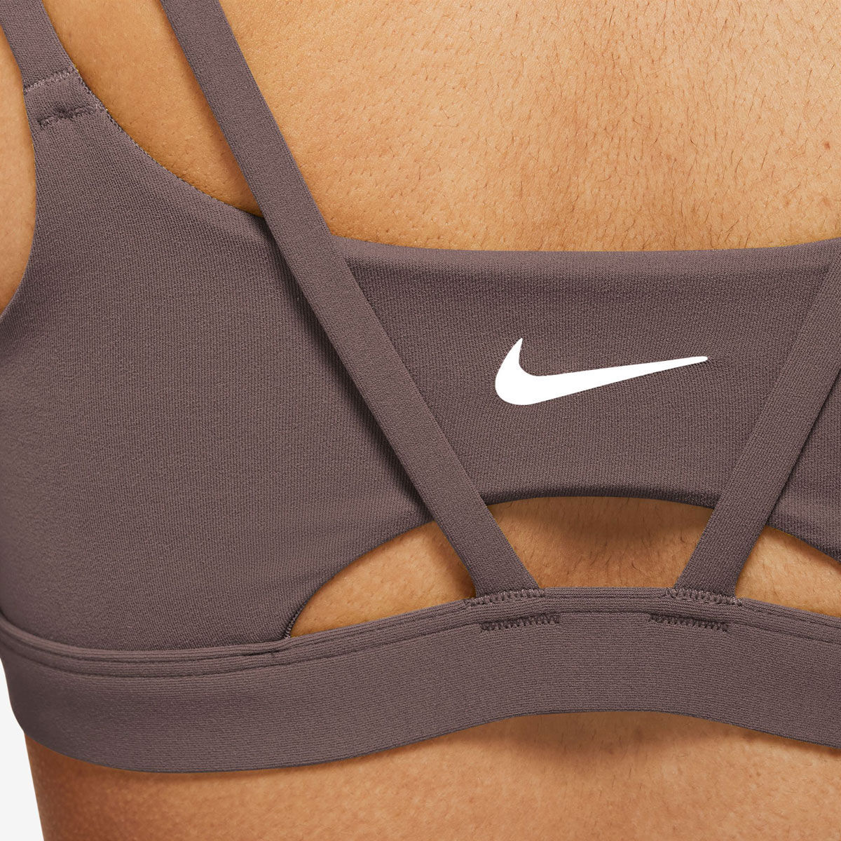 Nike Womens Dri-FIT Alate Trace Light Support Padded Strappy Sports Bra Mauve L - Mauve slider