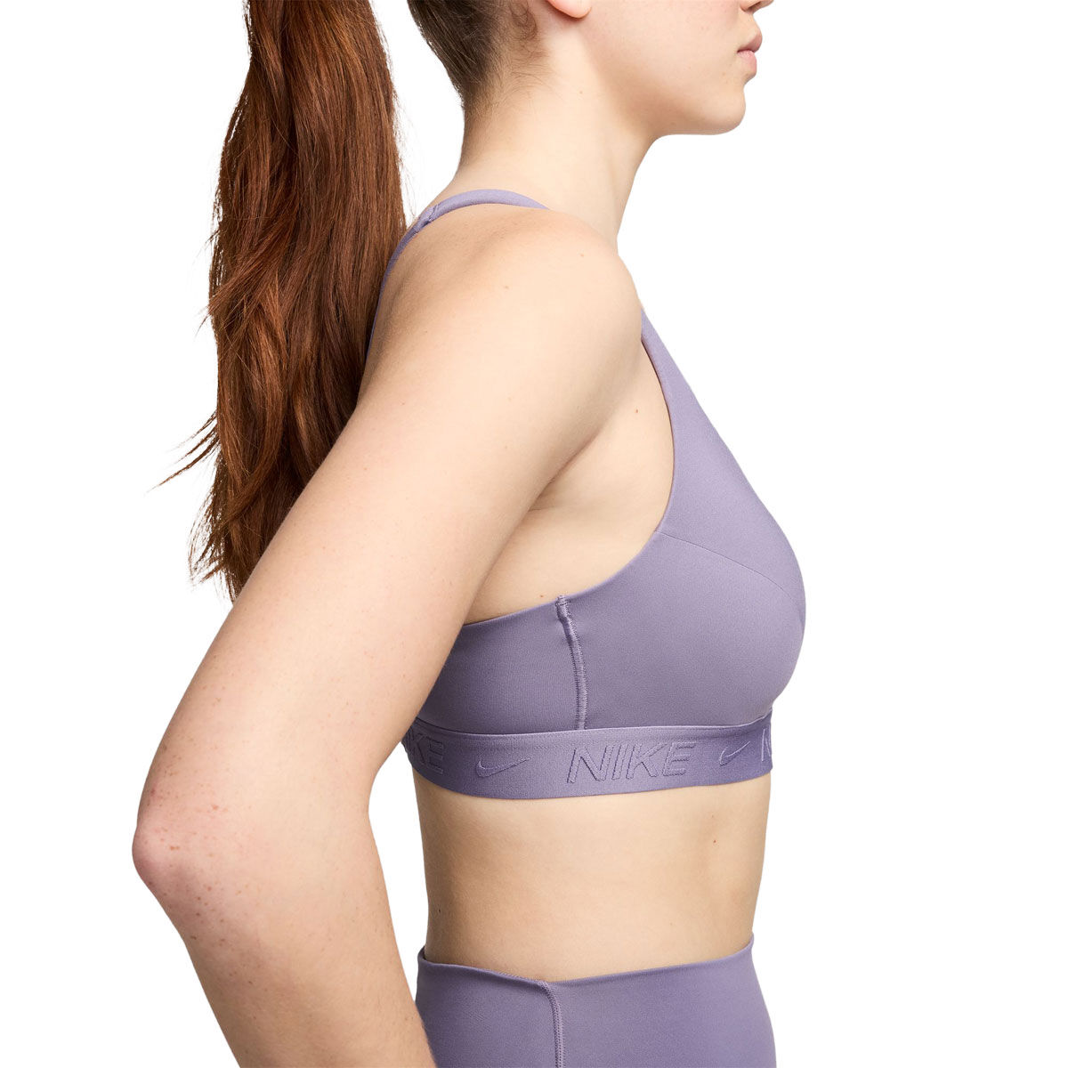 Nike Womens Dri-FIT Indy High Support Padded Sports Bra Purple S - Purple slider