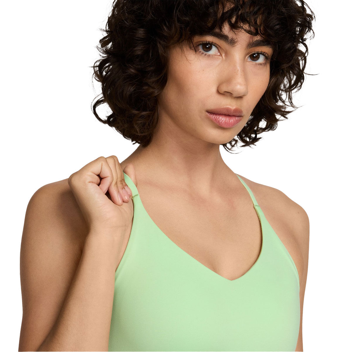 Nike Womens Dri-FIT Indy Padded Light Support Sports Bra Green L - Green slider