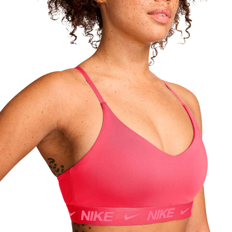 Nike Womens Dri-FIT Indy Padded Light Support Sports Bra - Pink slider