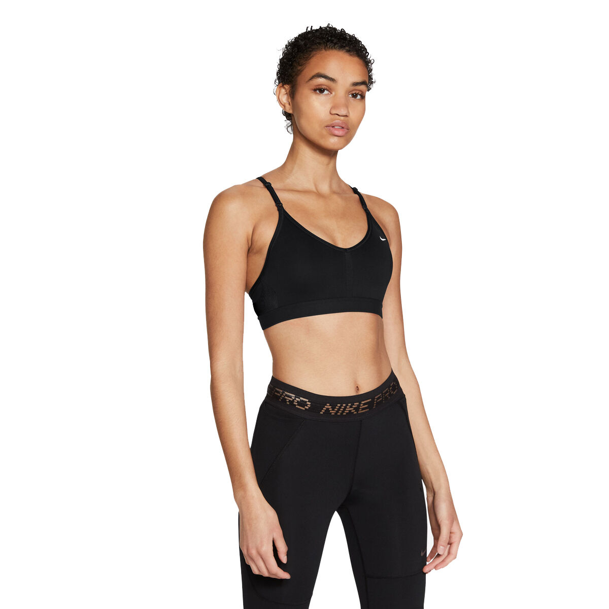 Nike Womens Dri-FIT Indy Padded Sports Bra - Black slider