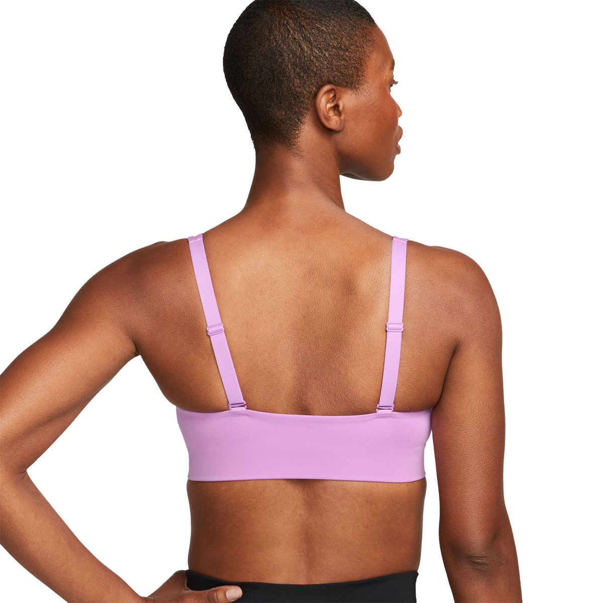 Nike Womens Dri-FIT Indy Plunge Cutout Medium Support Padded Sports Bra - Purple slider