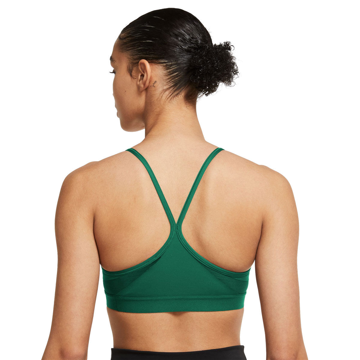 Nike Womens Dri-FIT Indy V Neck Padded Sports Bra - Green slider