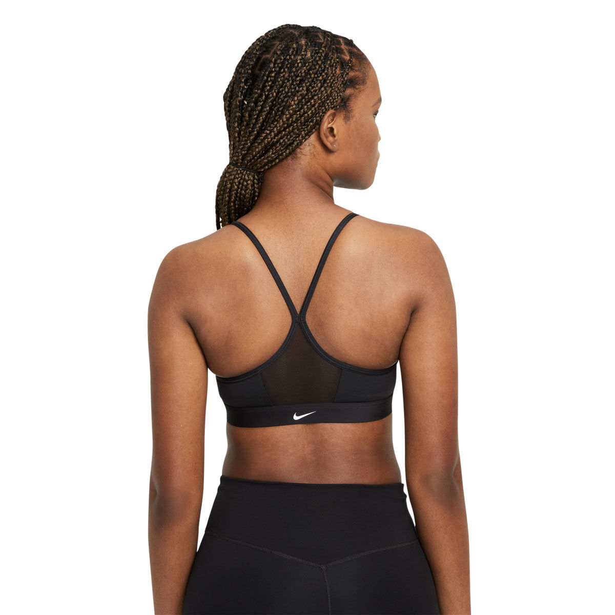 Nike Womens Dri-FIT Indy Zip Front Sports Bra - Black slider