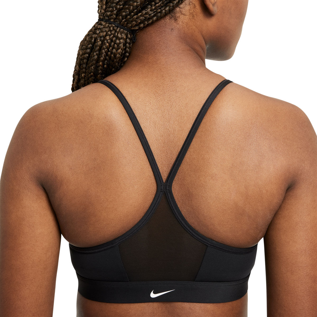 Nike Womens Dri-FIT Indy Zip Front Sports Bra - Black slider