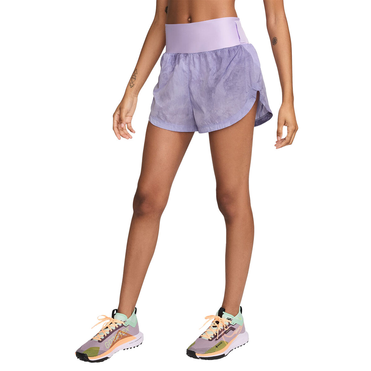 Nike Womens Dri-FIT Repel Mid-Rise 3 Inch Trail Running Shorts - Lilac slider