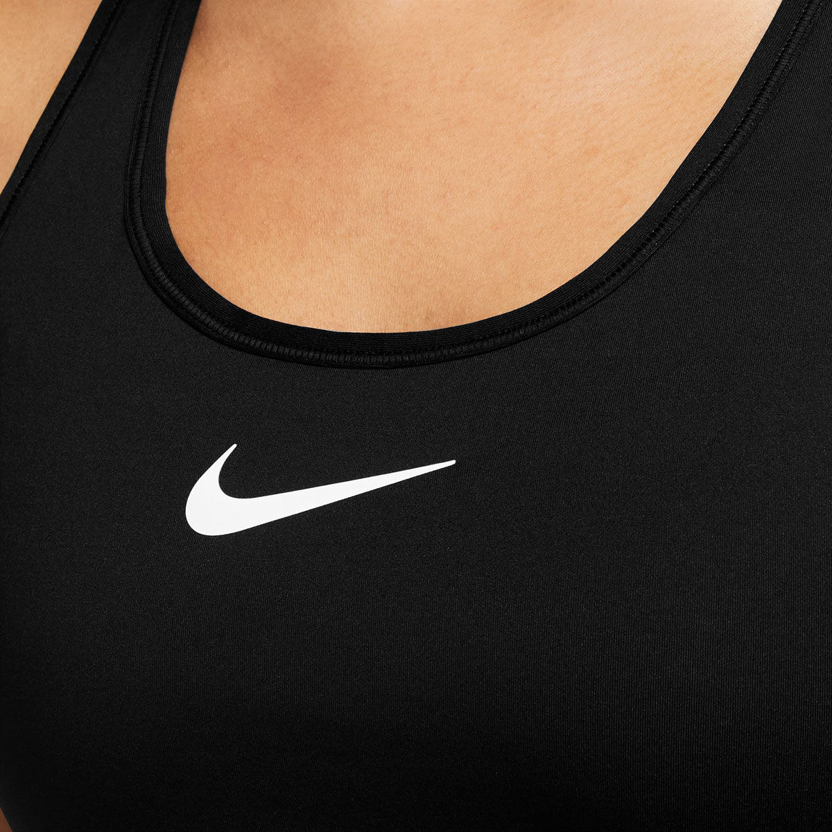 Nike Womens Dri-FIT Swoosh High Support Adjustable Sports Bra Black M A-B - Black slider