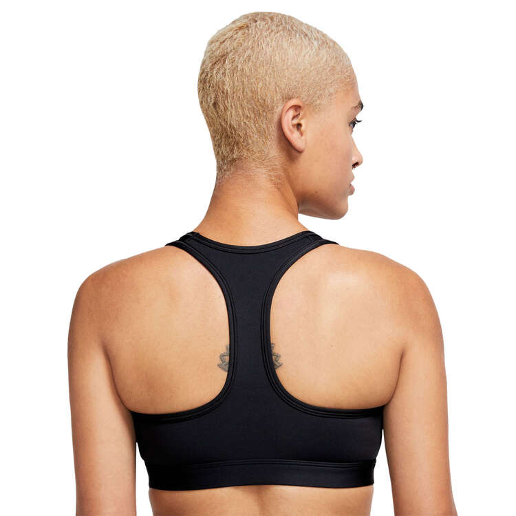 Nike Womens Dri-FIT Swoosh Medium Support Padded Sports Bra - Black slider