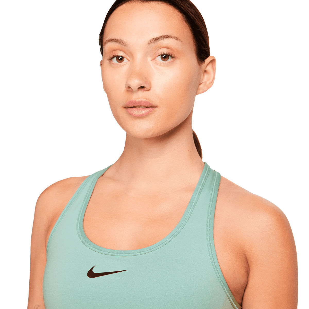 Nike Womens Dri-FIT Swoosh Medium Support Padded Sports Bra Blue XL - Blue slider