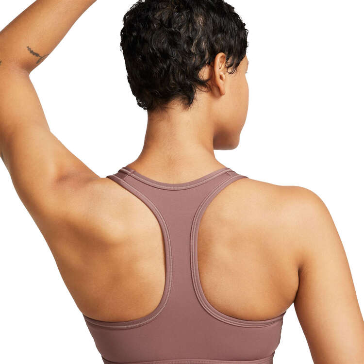 Nike Womens Dri-FIT Swoosh Medium Support Padded Sports Bra - Mauve slider