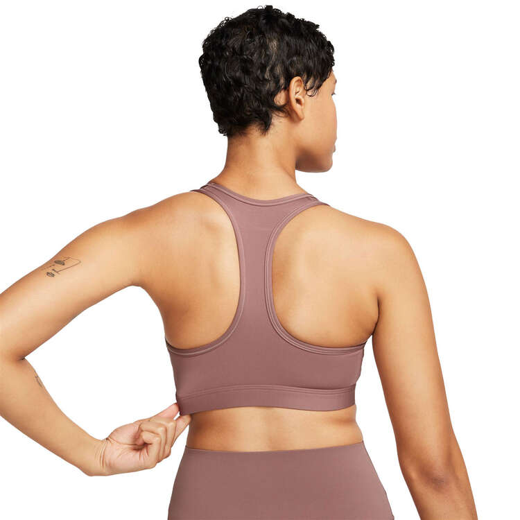 Nike Womens Dri-FIT Swoosh Medium Support Padded Sports Bra - Mauve slider