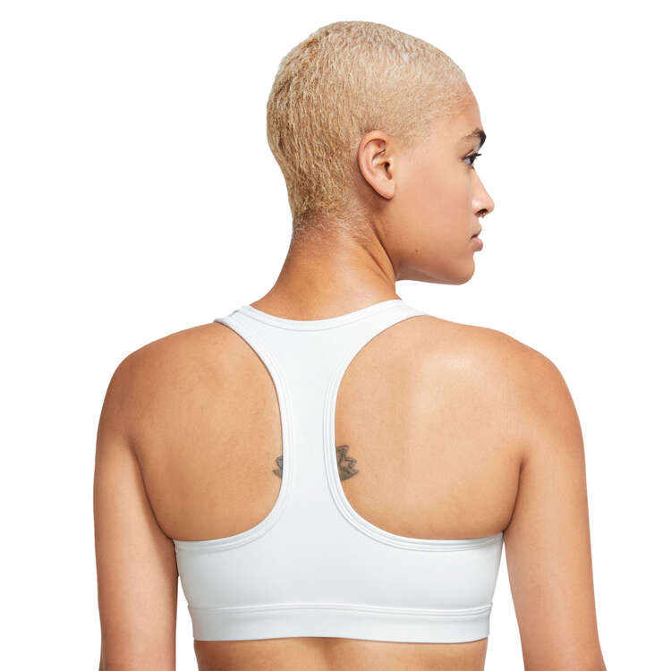 Nike Womens Dri-FIT Swoosh Medium Support Padded Sports Bra - White slider