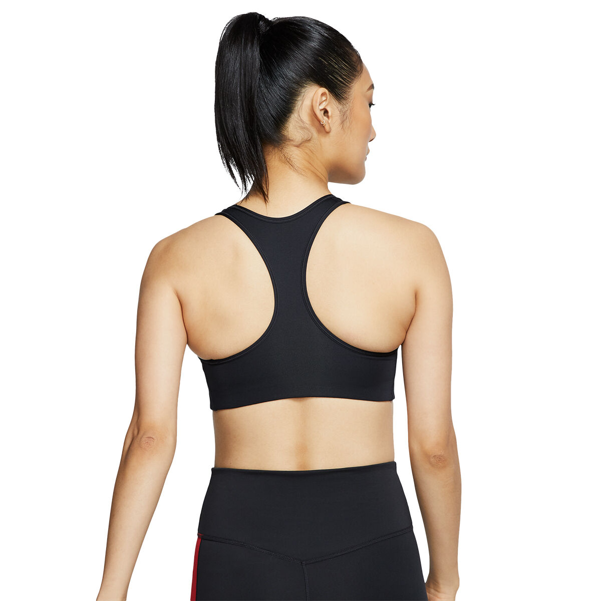 Nike Womens Dri-FIT Swoosh Medium Support Sports Bra Black XS - Black slider