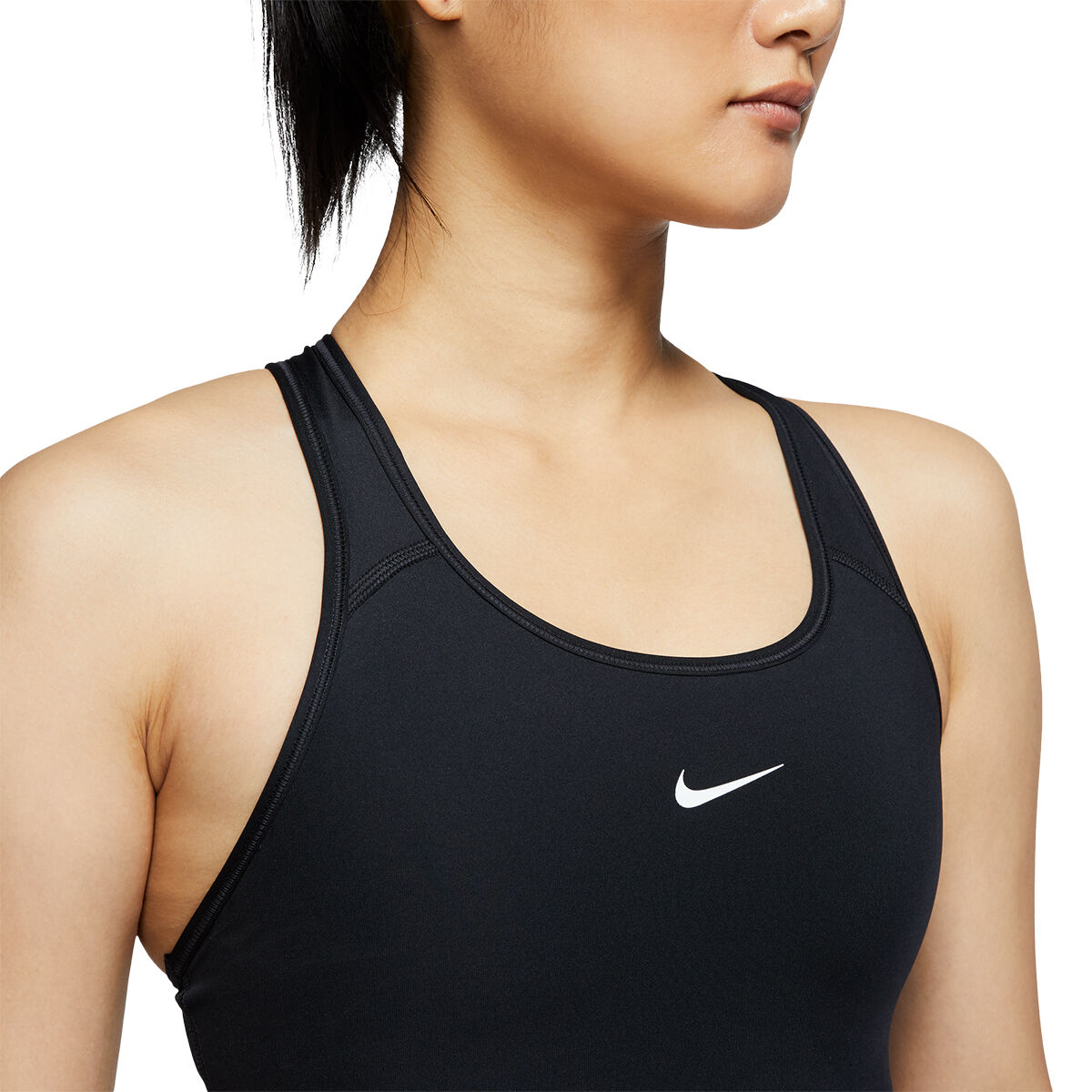 Nike Womens Dri-FIT Swoosh Medium Support Sports Bra Black XS - Black slider