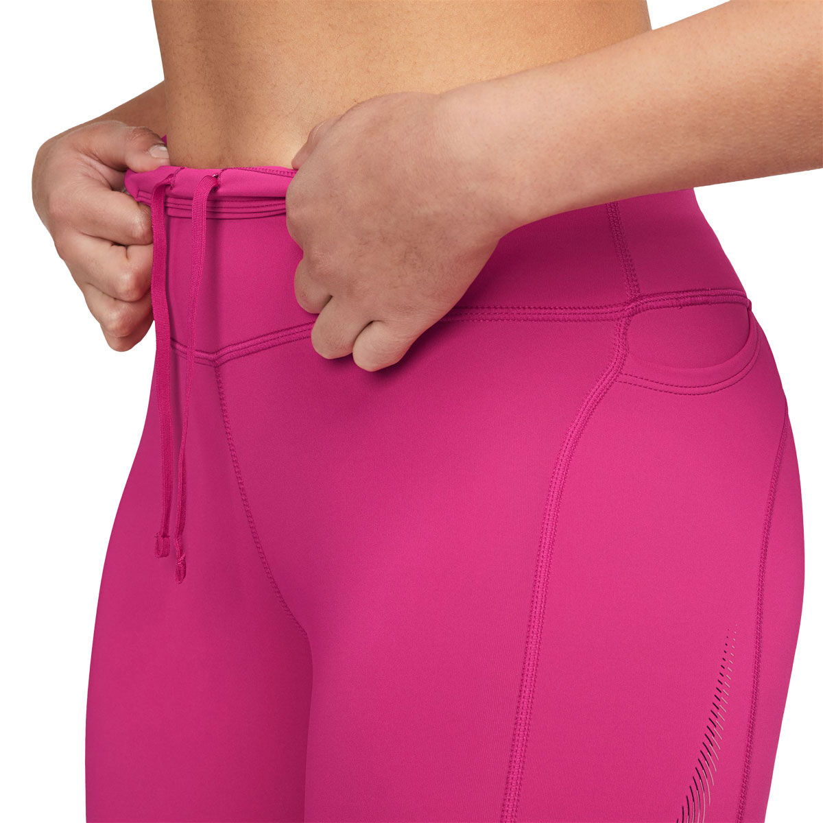 Nike Womens Fast Dri-FIT Mid Rise 7/8 Running Tights - Pink slider