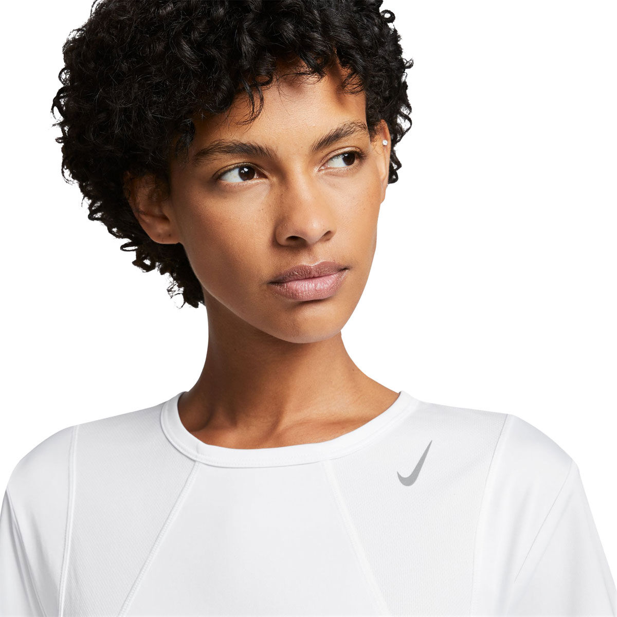 Nike Womens Fast Dri-FIT Running Tee - White slider