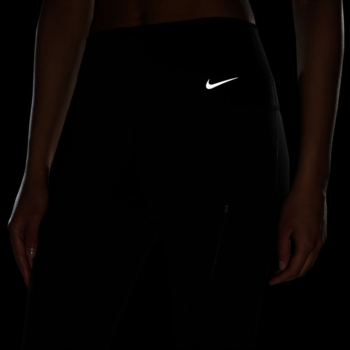 Nike Womens Go Dri-FIT Firm Support High Rise 7/8 Tights - Black slider