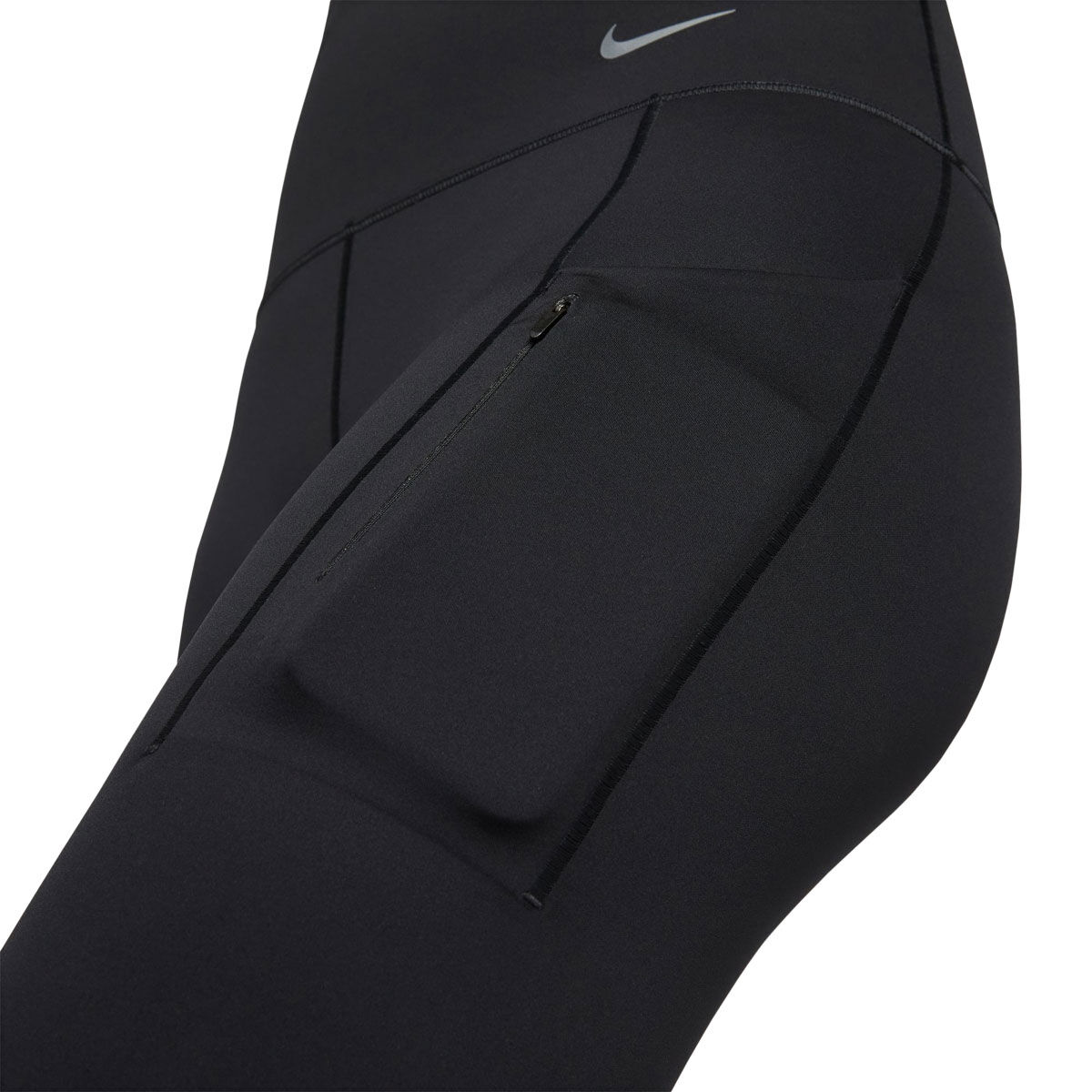 Nike Womens Go Dri-FIT Firm Support High Rise 7/8 Tights - Black slider