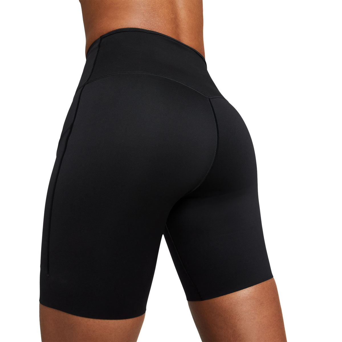 Nike Womens Go Dri-FIT Firm Support High Rise 8 Inch Short Tights - Black slider