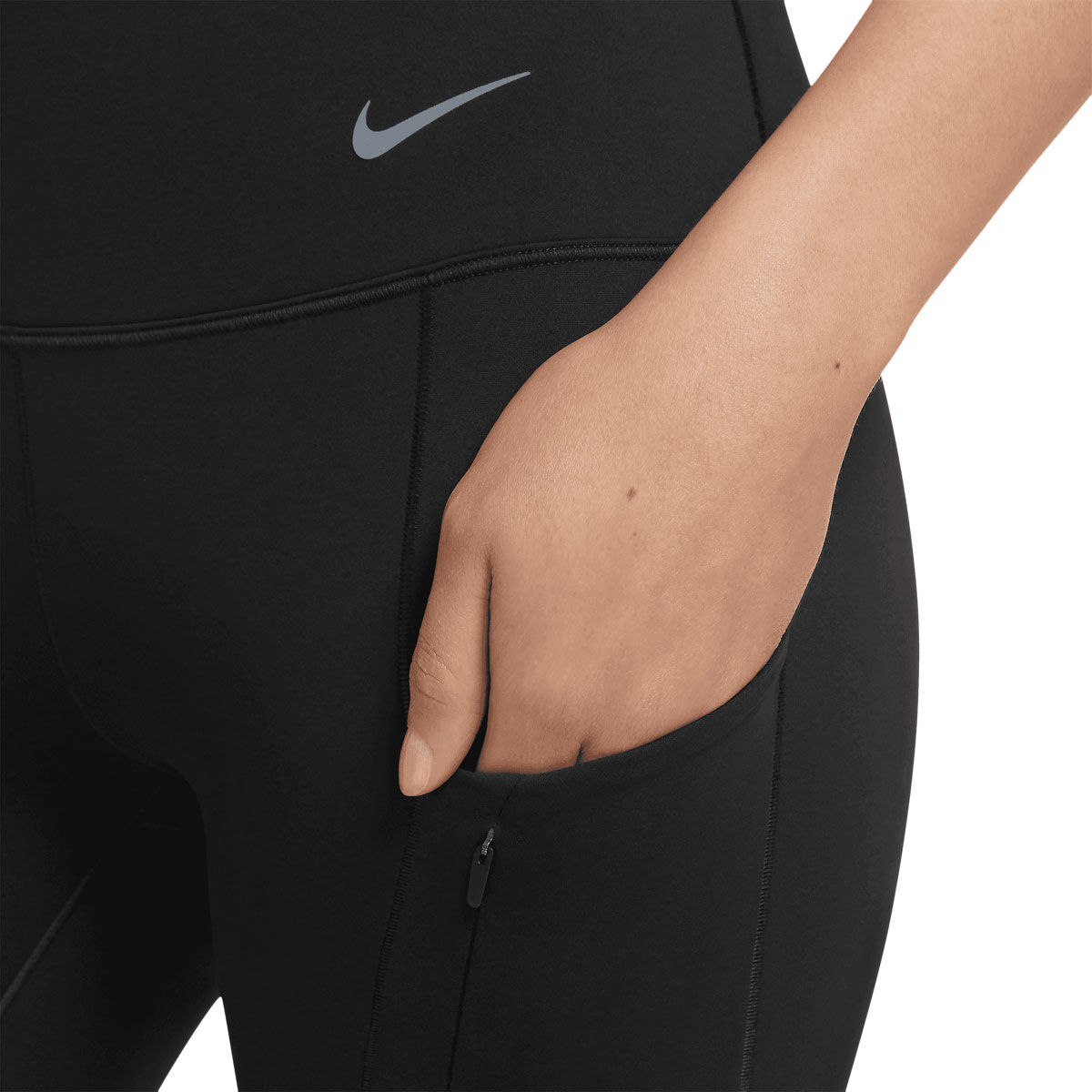 Nike Womens Go Dri-FIT Firm Support High Rise Tights - Black slider