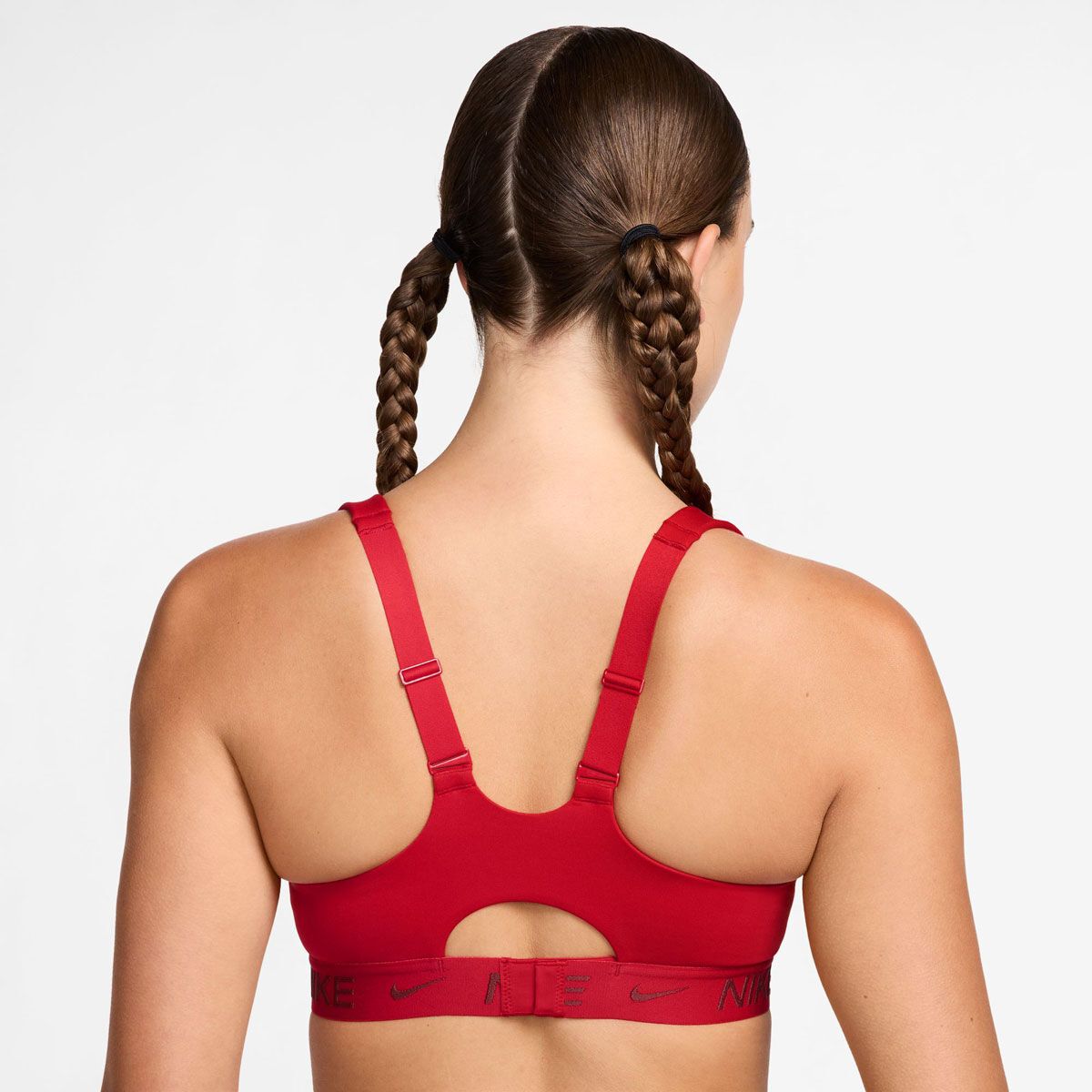 Nike Womens Indy Dri-FIT High Support Padded Adjustable Sports Bra - Red slider