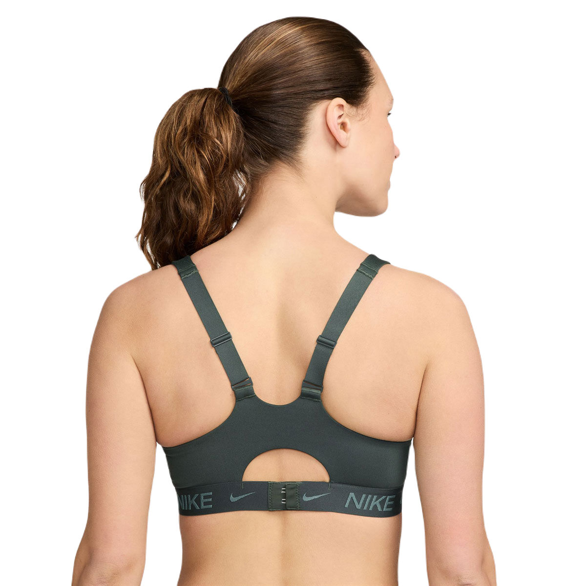 Nike Womens Indy Dri-FIT High Support Padded Sports Bra - Green slider