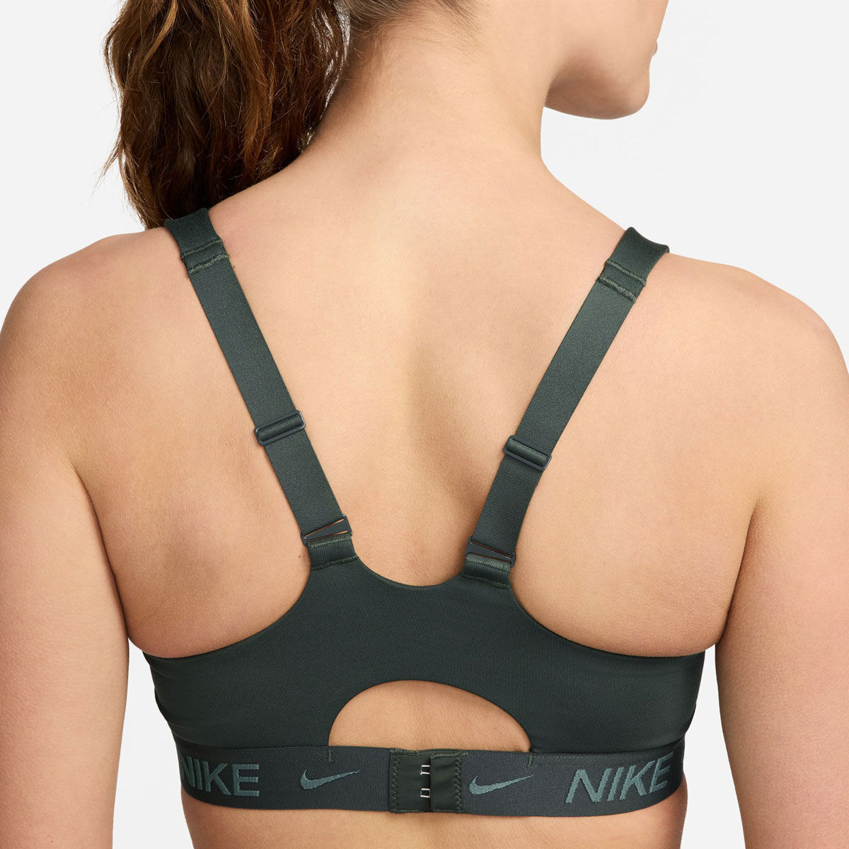 Nike Womens Indy Dri-FIT High Support Padded Sports Bra - Green slider