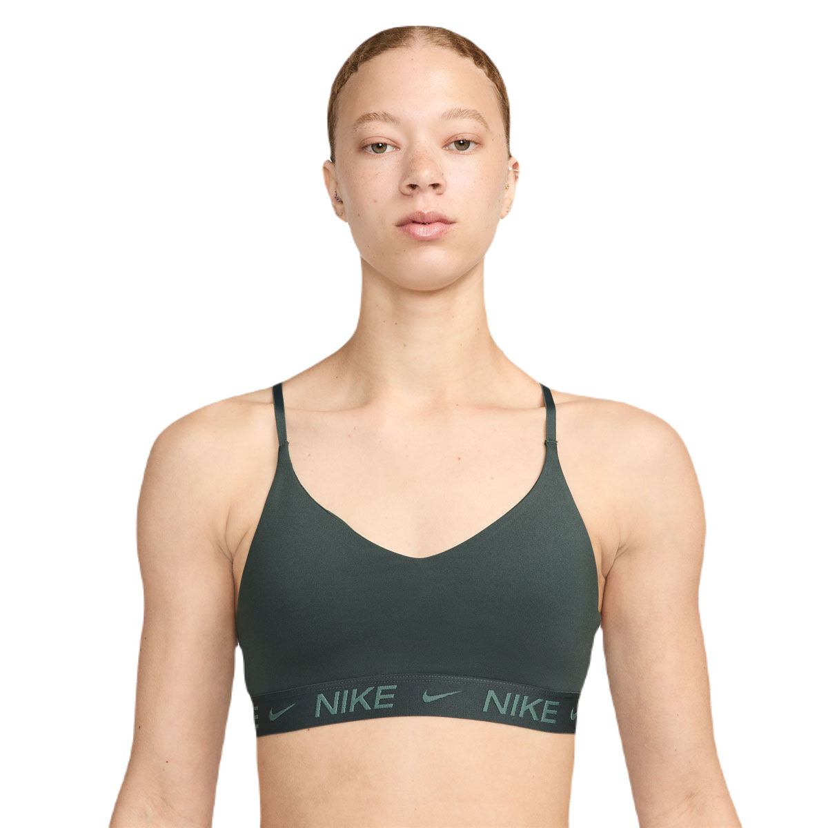 Nike Womens Indy Dri-FIT Light Support Padded Sports Bra - Black slider