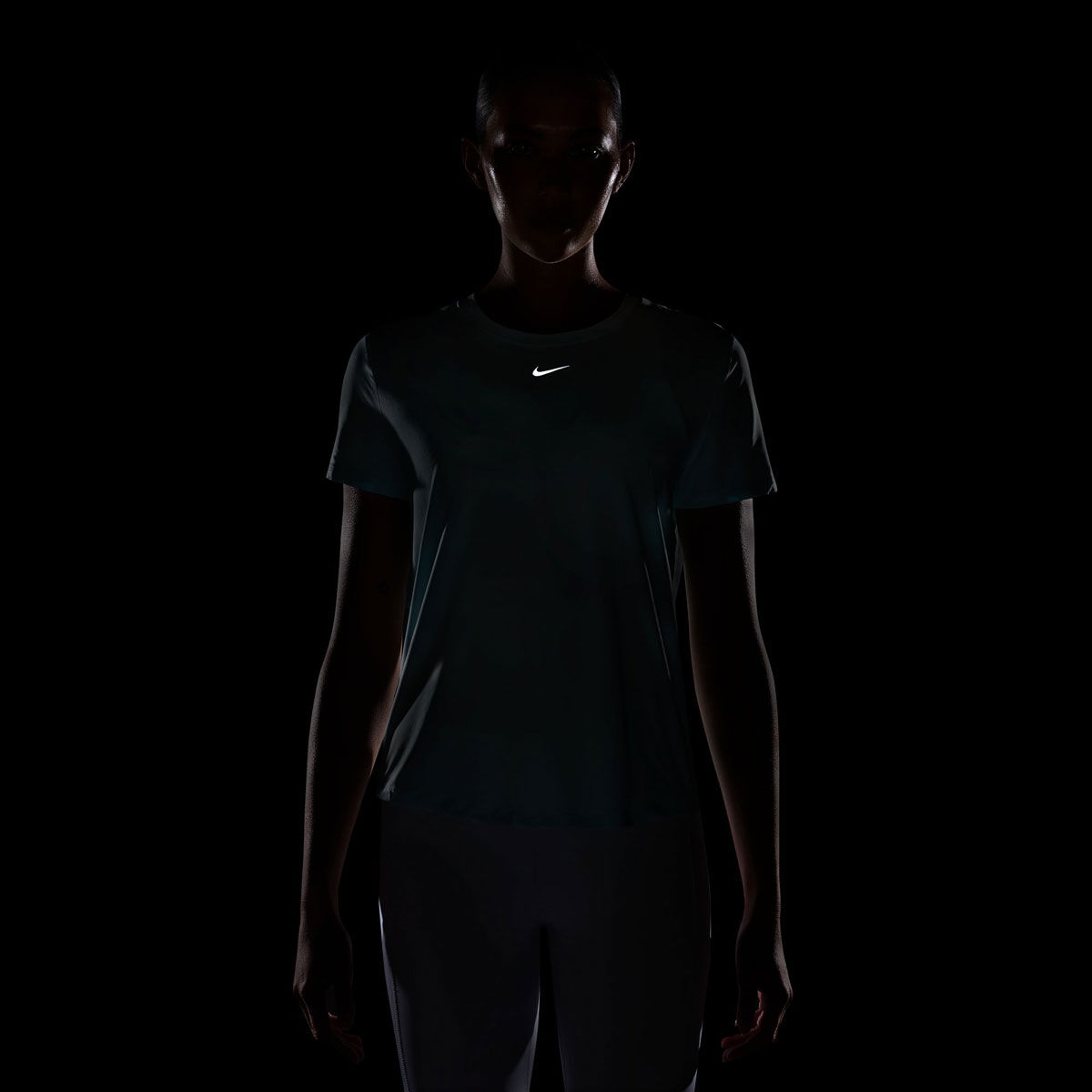 Nike Womens One Classic Dri-FIT Fitness Tee Blue XL - Blue slider