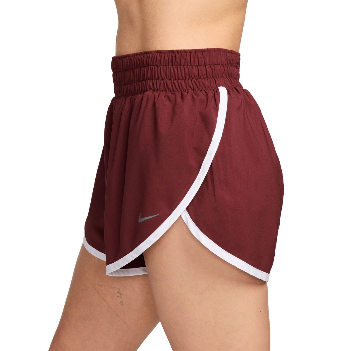Nike Womens One Dri-FIT 3 Inch Brief-Lined Running Shorts - Red slider