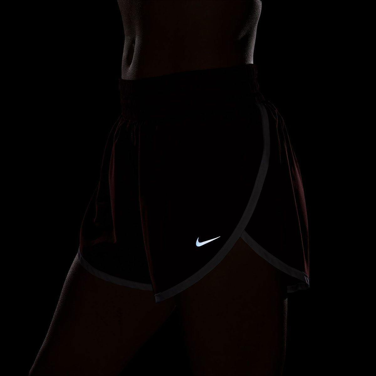 Nike Womens One Dri-FIT 3 Inch Brief-Lined Running Shorts - Red slider