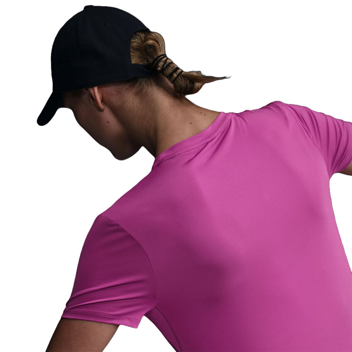 Nike Womens One Dri-FIT Classic Short Sleeve Top - Fuschia slider