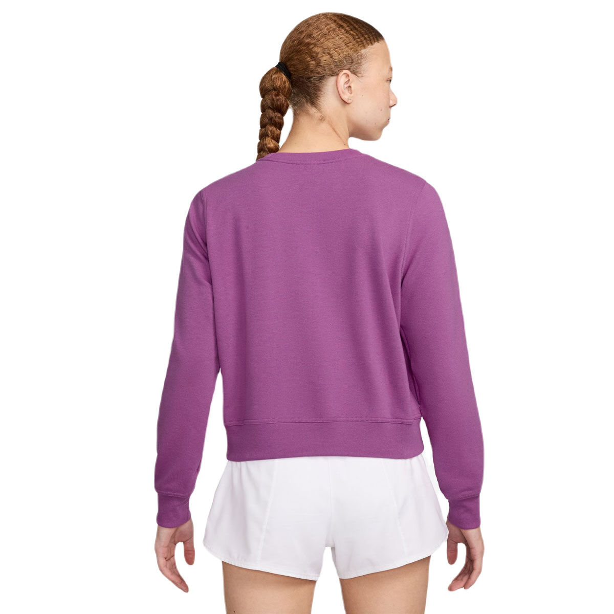 Nike Womens One Dri-FIT French Terry Crew Sweatshirt - Fuschia slider