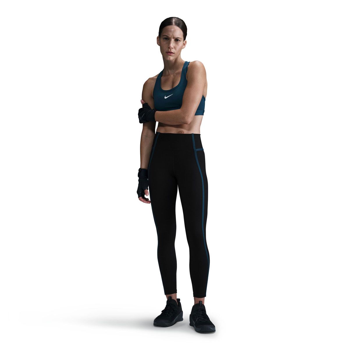 Nike Womens One Dri-FIT High Rise 7/8 Sport Tights - Black slider