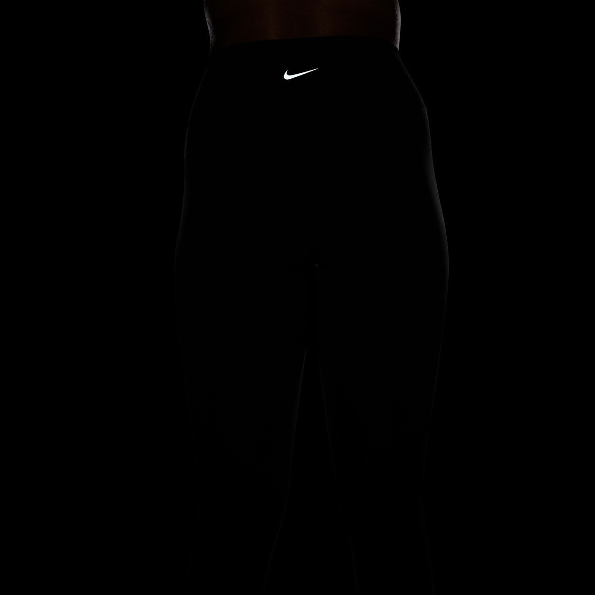 Nike Womens One Dri-FIT High Rise Split Hem Tights - Black slider