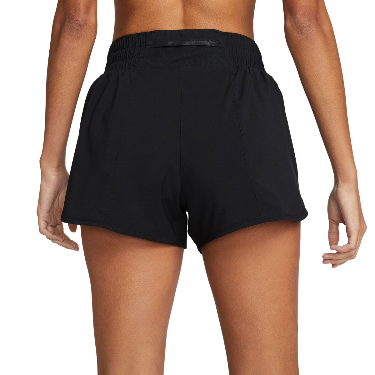 Nike Womens One Dri-FIT Mid Rise 3 Inch Brief-Lined Shorts - Black/Silver slider