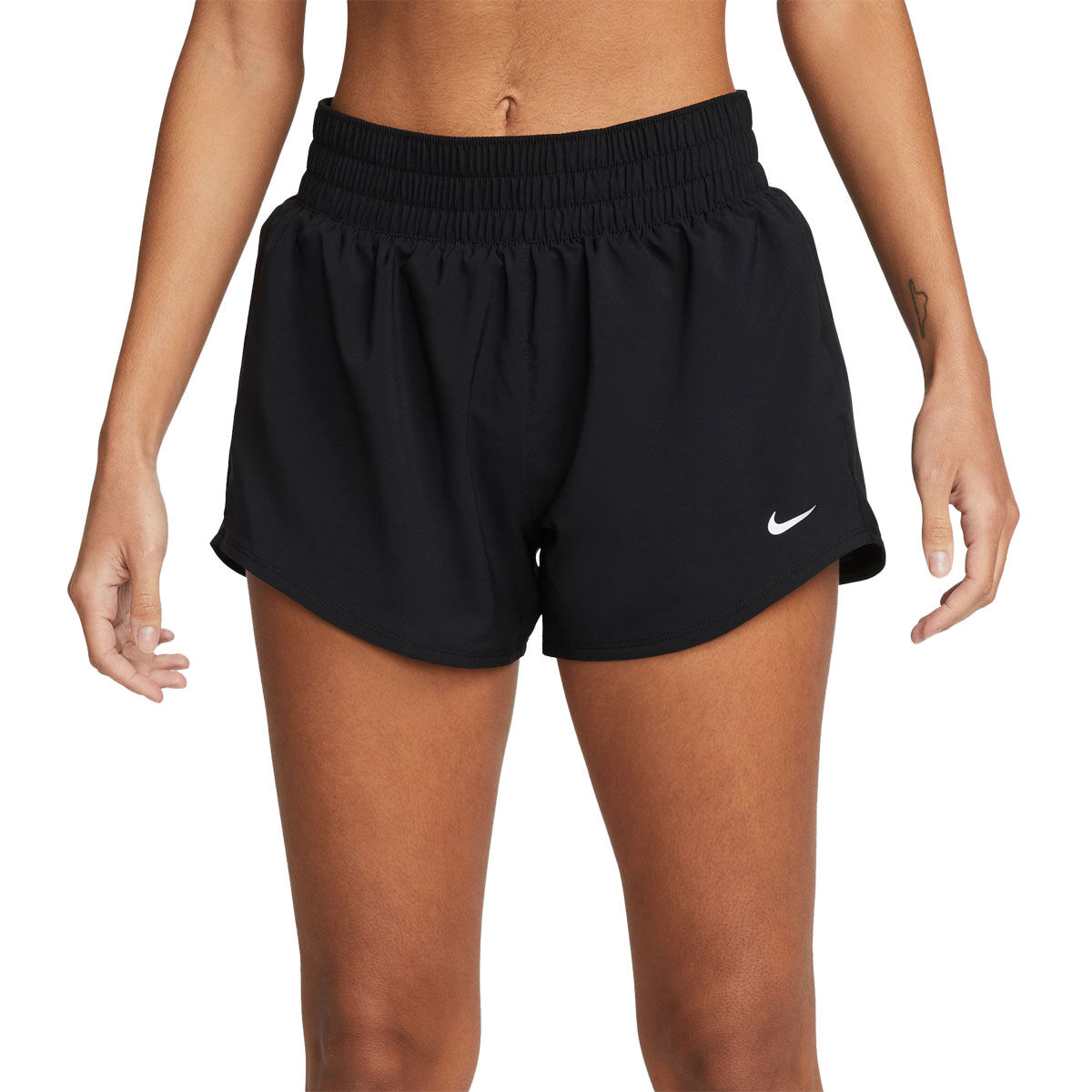 Nike Womens One Dri-FIT Mid Rise Brief-Lined 3 Inch Shorts - Green slider