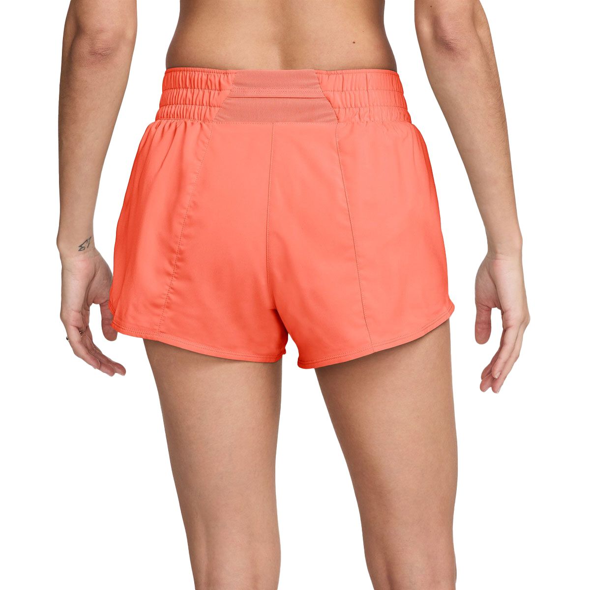 Nike Womens One Dri-FIT Mid Rise Brief-Lined Graphic Shorts - Mango slider