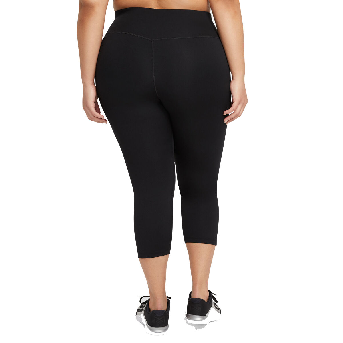 Nike Womens One Dri-FIT Mid Rise Crop Tights - Black slider