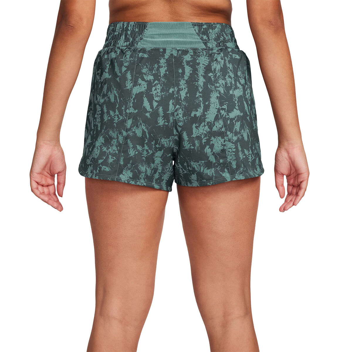 Nike Womens One Dri-FIT Printed Brief-Lined 3 Inch Shorts - Green slider