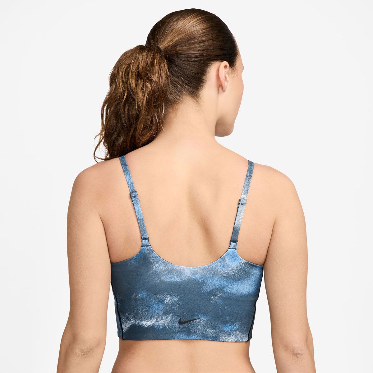 Nike Womens One Light Support All Over Print Sports Bra - Navy slider