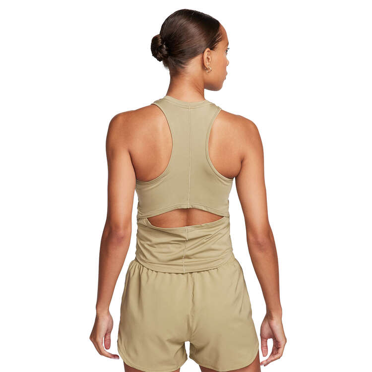 Nike Womens One Luxe Dri-FIT Cropped Tank - Olive slider