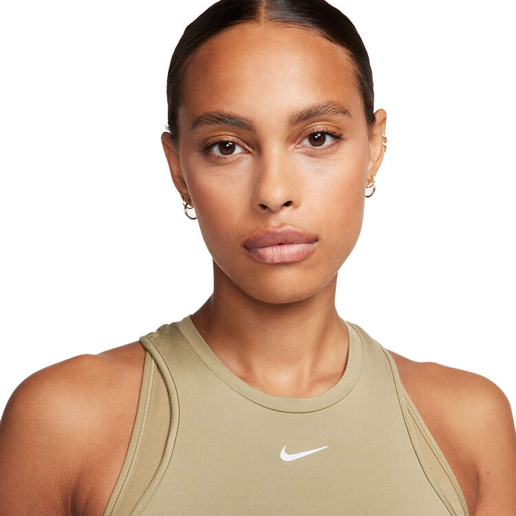 Nike Womens One Luxe Dri-FIT Cropped Tank - Olive slider