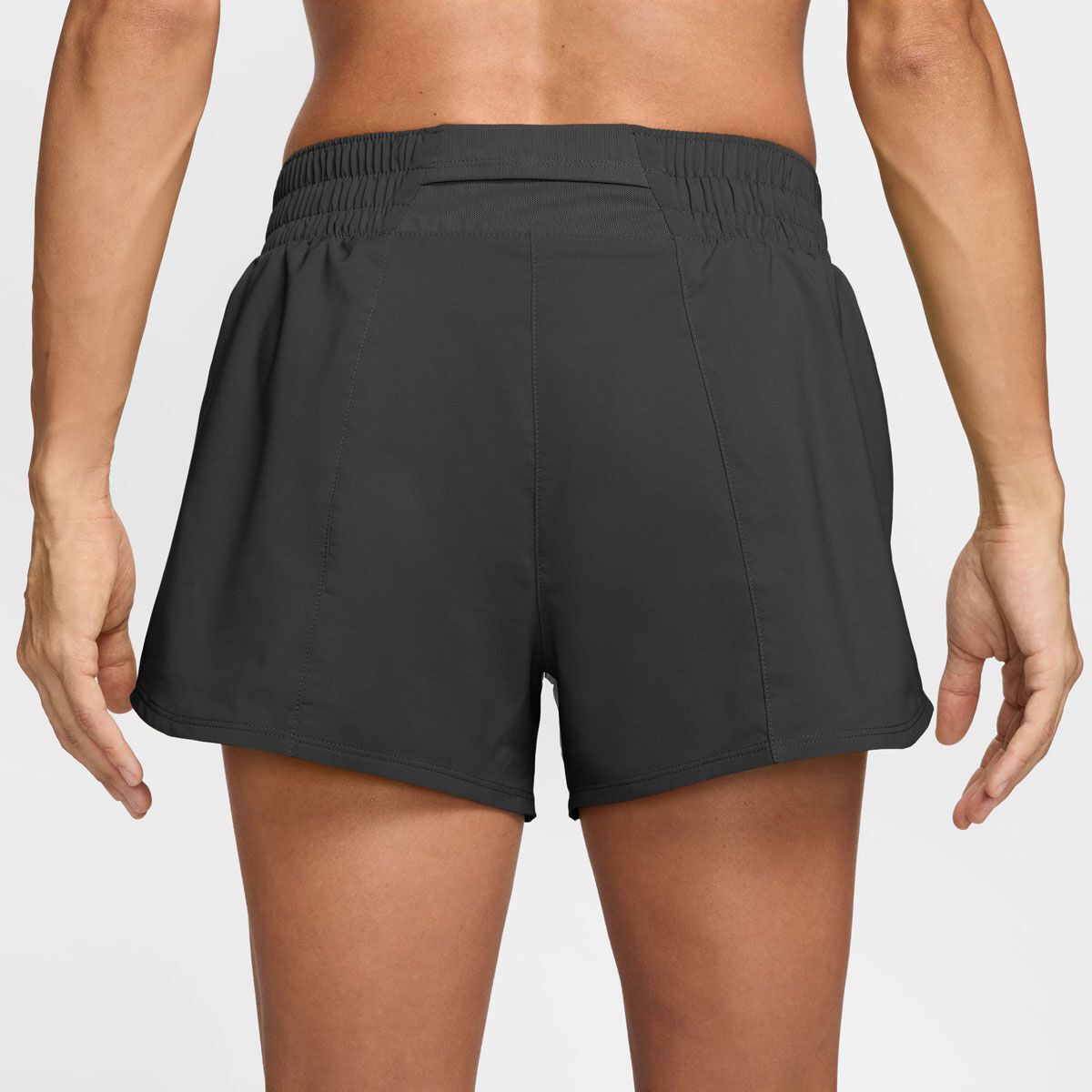 Nike Womens One Swoosh Dri-FIT Mid Rise Brief-Lined Running Shorts - Black slider