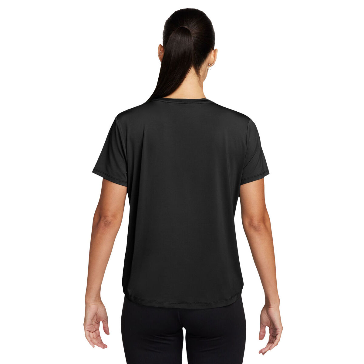 Nike Womens One Swoosh Dri-FIT Running Tee - Black slider