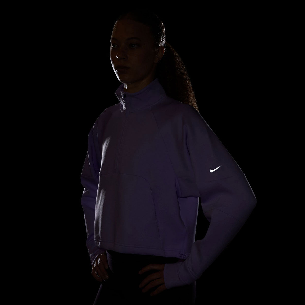 Nike Womens Prima Dri-FIT 1/2 Zip Training Top Lilac L - Lilac slider