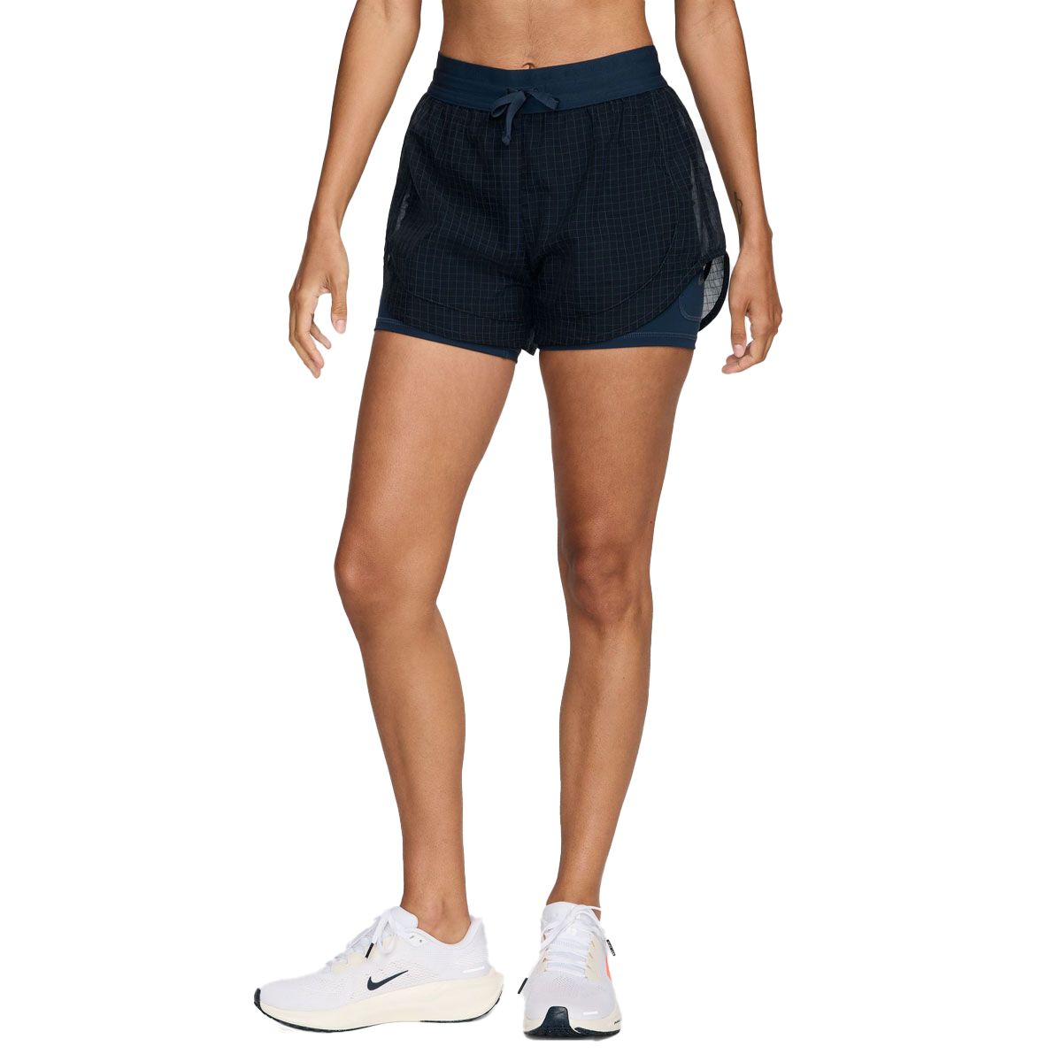 Nike Womens Running Division Dri-FIT Mid-Rise 3 Inch 2-in-1 Running Shorts - Navy slider